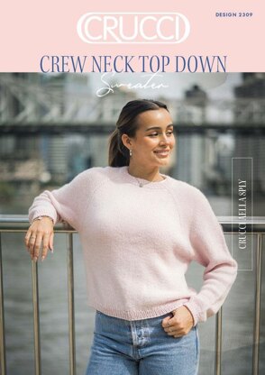 2309 Crew Neck Top Down Sweater