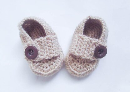 Baby Booties Boy Loafer Strap