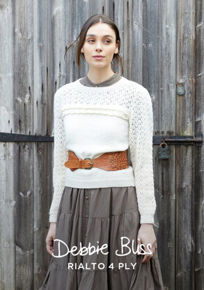 Cora - Sweater Knitting Pattern in Debbie Bliss Rialto 4 ply - Downloadable PDF