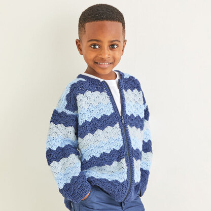 Sirdar 2574 Crochet Wave Stitch Jacket in Snuggly 100% Cotton PDF