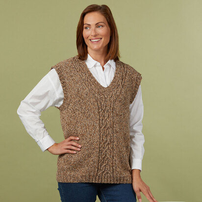 #1381 Valencia - Slipover Knitting Pattern for Women in Valley Yarns Savoy - knitting pattern