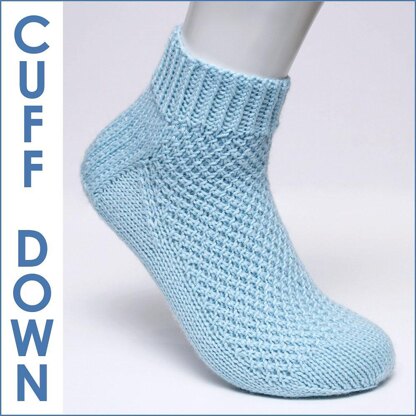 Blue Raspberry Socks - Cuff Down (DK)