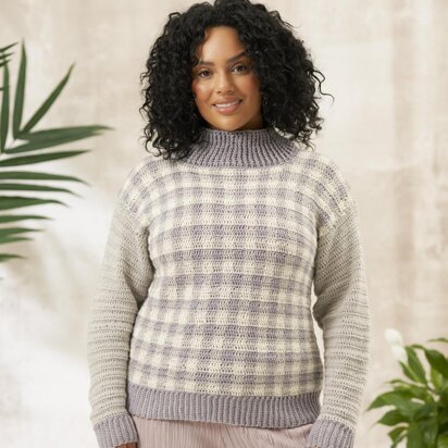 Pearl Crochet Checked Jumpers by Cassie Ward in West Yorkshire Spinners Elements - DBP0279 - Downloadable PDF