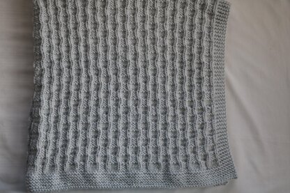 Stormy Gray Reversible Baby Blanket.