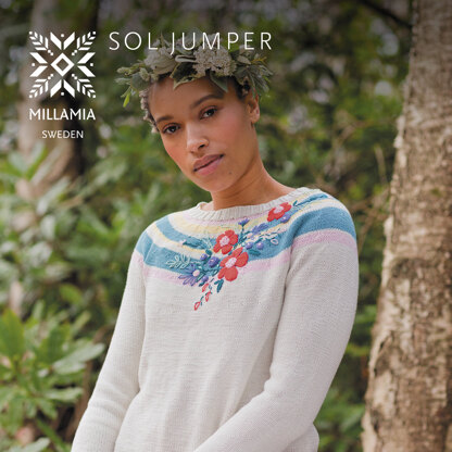 Sol Jumper -  Sweater Knitting Pattern For Women in MillaMia Naturally Soft Cotton by MillaMia