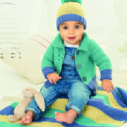 Cardigan, Hat and Blanket in Stylecraft Bambino DK - 9757 - Downloadable PDF
