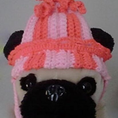 Ribbed Pigtail Hat (for dogs)