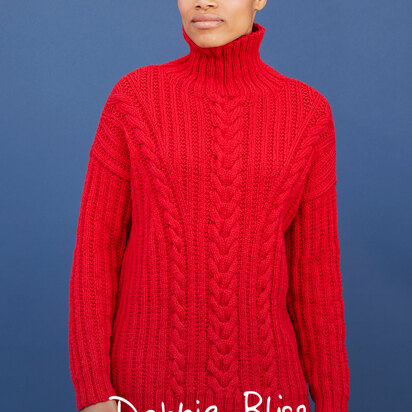 Jessie Jumper - Knitting Pattern For Women in Debbie Bliss Falkland Aran