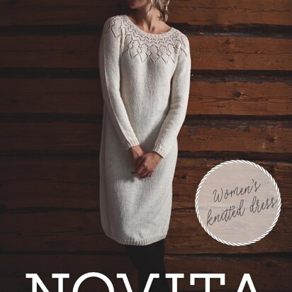 Women's Knitted Dress in Novita Venla - 04 - Downloadable PDF