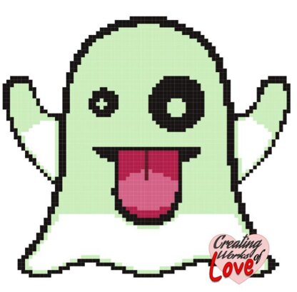 Silly Ghost C2C Stitch Graphgan