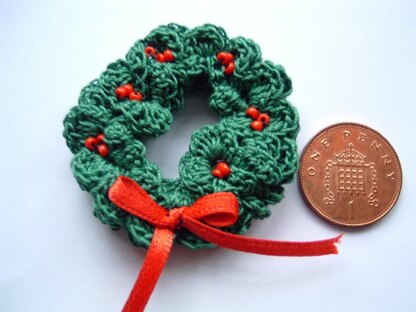 1:12th scale Christmas Wreath set