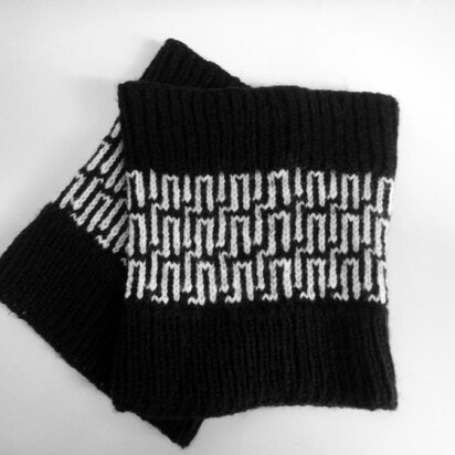 Maze mosaic boot cuffs