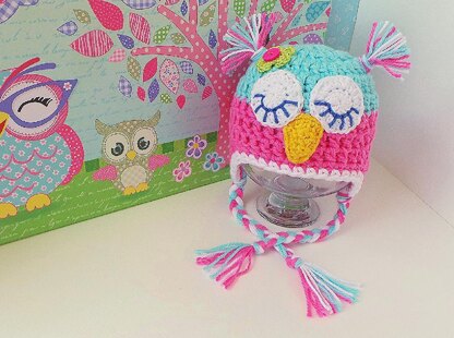 Crochet Owl Hat Pattern USA