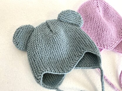 Baby beanie hat with bear ears