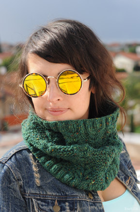 Greenland cable knit cowl #6