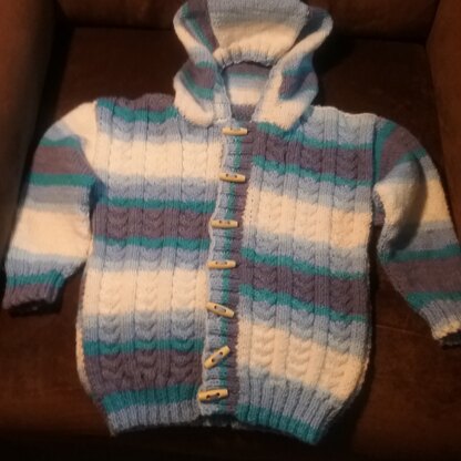 Boy's cable front cardigan