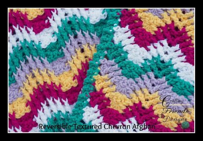 Reversible Textured Chevron Afghan