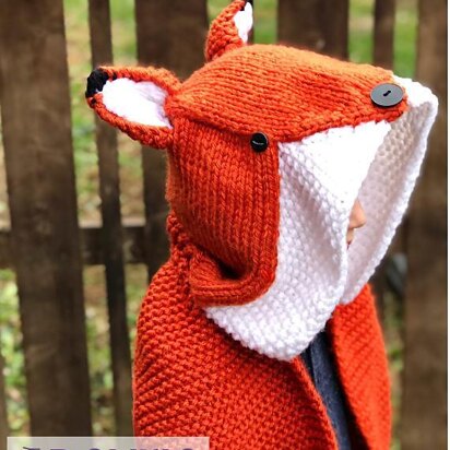 Fox or Wolf Hooded Scarf