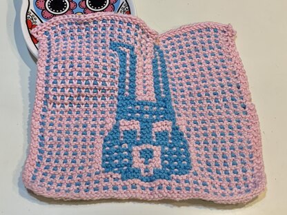 Oops (Is A Bunny) Dishcloth