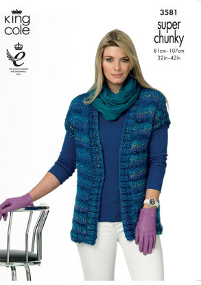 Waistcoats in King Cole Gypsy Super Chunky - 3581