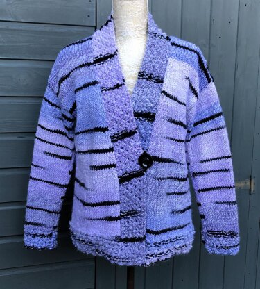 Boxy Jacket with Blackberry Stitch Borders