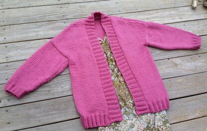 Calligraphity Cardigan in Peony Pink