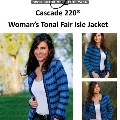 Cascade Yarns W230 Women's Tonal Fair Isle Jacket (Free)