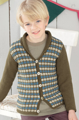 Cardigan, Waistcoat and Hat in Sirdar Snuggly DK - 4489 - Downloadable PDF