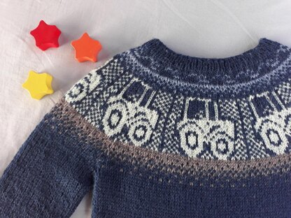 Tractor Pulling Stars Sweater