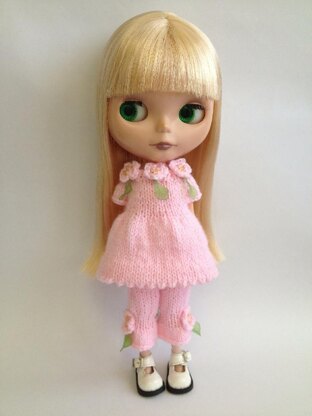 Blooming Lovely Dress and bloomers set for Blythe doll