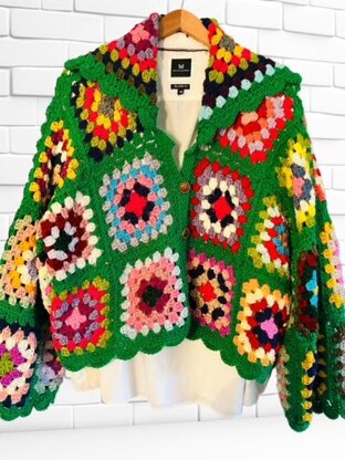 Collared Short Crochet Jacket