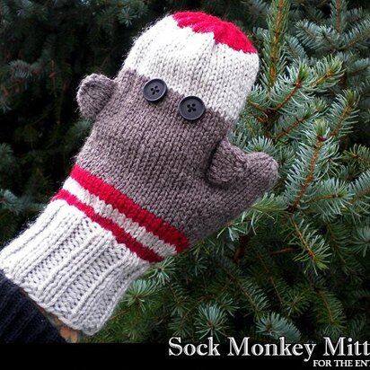 Sock Monkey Mittens