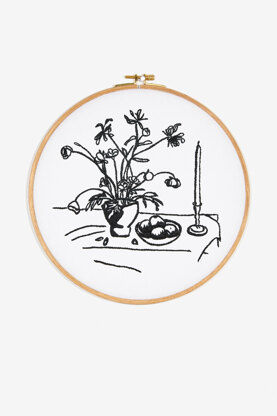 DMC Wilting Vase Still Life Embroidery Pattern - PAT2008 - Downloadable PDF