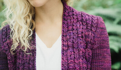 Vineyard Textured Cardigan in SweetGeorgia Superwash Worsted - Downloadable PDF