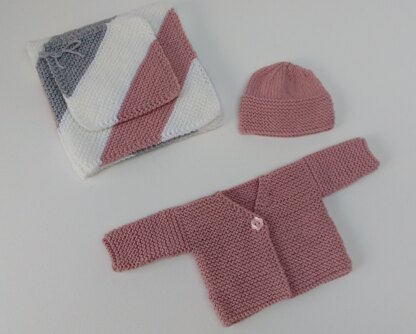 Rose Premature Baby Cardigan Set