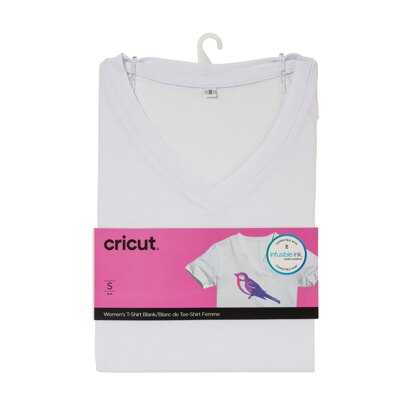 Cricut Women's T-Shirt Blank, V-Neck - Small