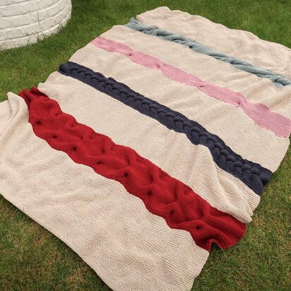 Quartet Cable Blanket - knitting pattern