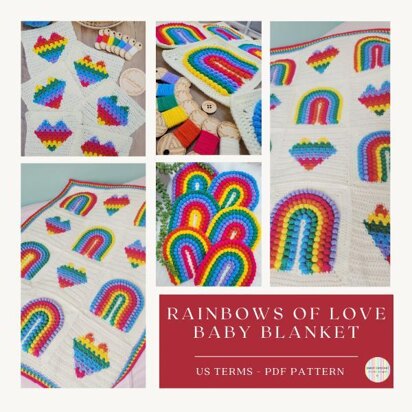 Rainbows of Love Baby Blanket US Terms