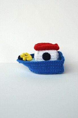 Boat Crochet Pattern, Boat Amigurumi, Boat with Anchor