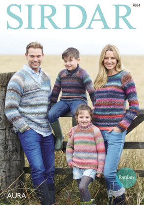 Sweaters in Sirdar Aura - 7884 - Downloadable PDF