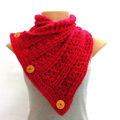 Ribbed buttoned scarf