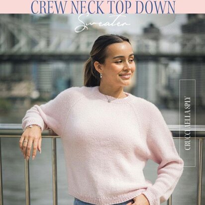 2309 Crew Neck Top Down Sweater