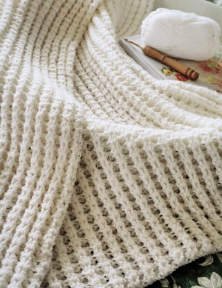 Waffled Shell Stitch Blanket