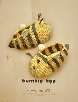 Bumble Bee Baby Booties