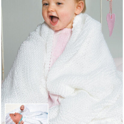 Matinee Coat, Angel Top, Bonnet, Mittens, Bootees and Shawl in Peter Pan DK 50g - 1046