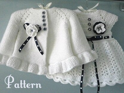 Baby Dress Baby Cardigan Knitting Crochet Pattern