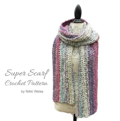 Blustery Day Homespun Crochet Super Scarf