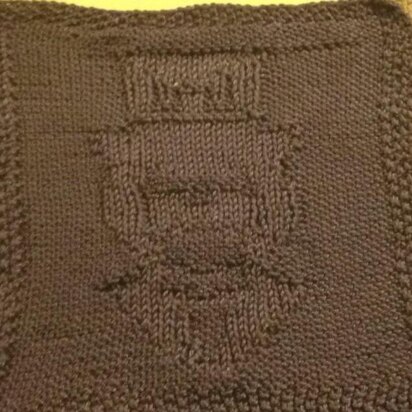 Willy Wonka Knitted Dishcloth