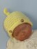 Baby Roll Brim Stripey Topknot Beanie Hat