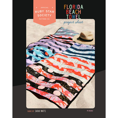 Moda Fabrics Florida BeachTowel Quilt - Downloadable PDF